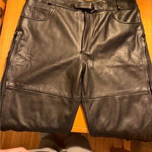 Men's Black Leather Pants